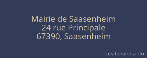 Mairie de Saasenheim