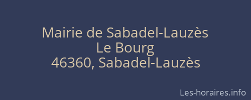Mairie de Sabadel-Lauzès