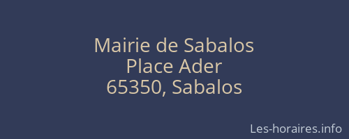 Mairie de Sabalos