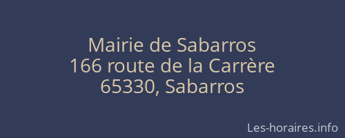 Mairie de Sabarros
