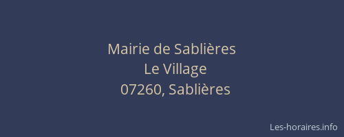 Mairie de Sablières