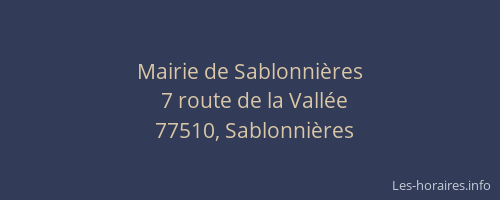 Mairie de Sablonnières