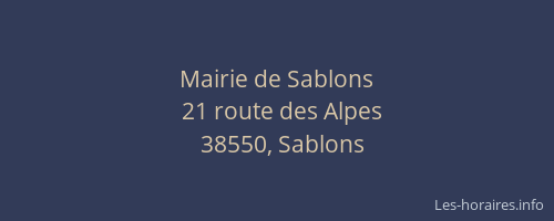Mairie de Sablons