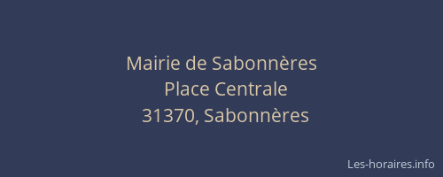 Mairie de Sabonnères