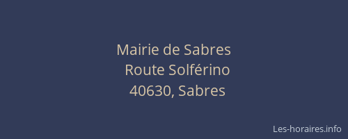 Mairie de Sabres