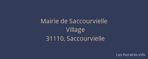 Mairie de Saccourvielle