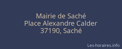 Mairie de Saché