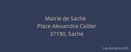 Mairie de Sach&eacute;