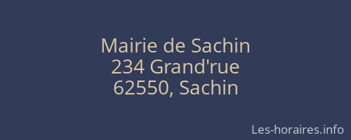 Mairie de Sachin