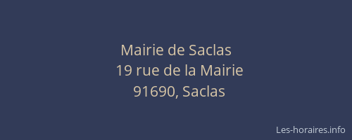 Mairie de Saclas