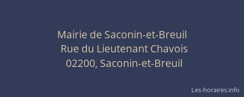 Mairie de Saconin-et-Breuil
