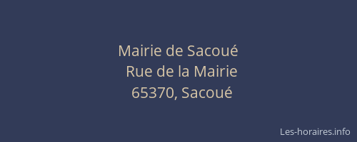 Mairie de Sacou&eacute;