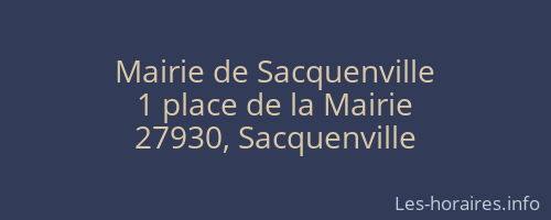 Mairie de Sacquenville