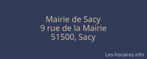 Mairie de Sacy
