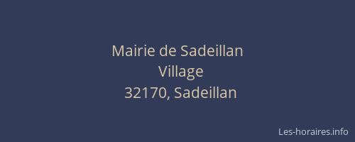 Mairie de Sadeillan