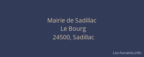 Mairie de Sadillac