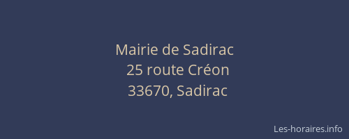 Mairie de Sadirac