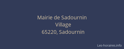 Mairie de Sadournin