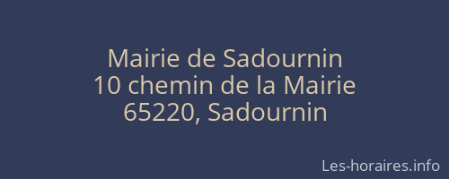 Mairie de Sadournin