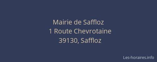 Mairie de Saffloz