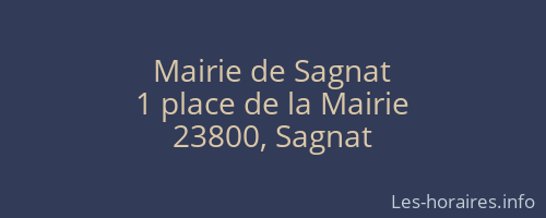 Mairie de Sagnat