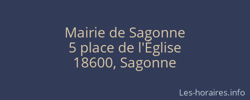 Mairie de Sagonne