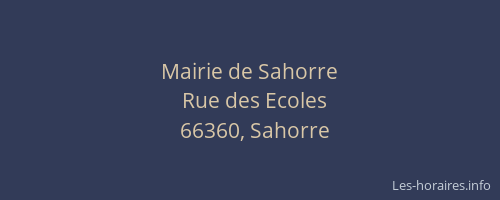 Mairie de Sahorre