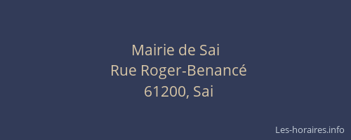 Mairie de Sai