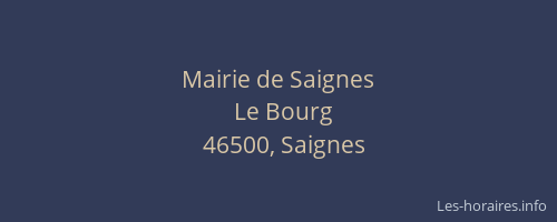 Mairie de Saignes