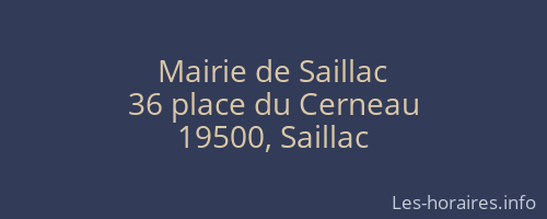 Mairie de Saillac
