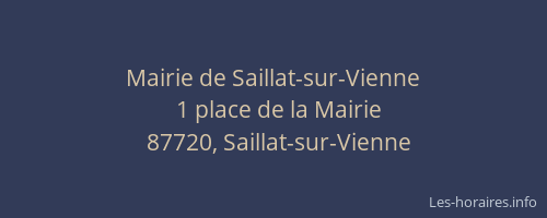 Mairie de Saillat-sur-Vienne