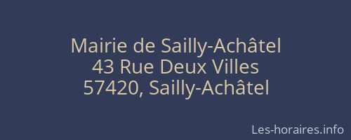 Mairie de Sailly-Achâtel