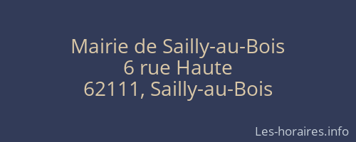 Mairie de Sailly-au-Bois