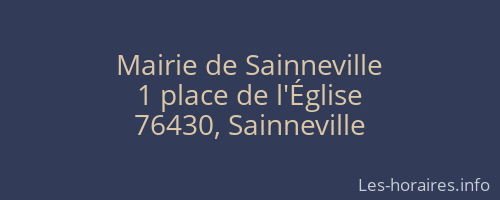 Mairie de Sainneville