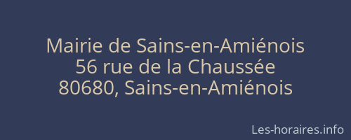 Mairie de Sains-en-Amiénois