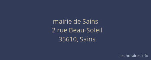mairie de Sains