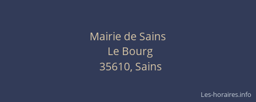 Mairie de Sains