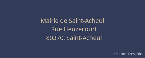 Mairie de Saint-Acheul