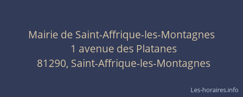 Mairie de Saint-Affrique-les-Montagnes