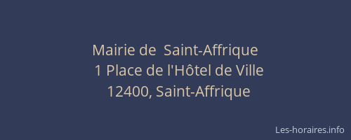 Mairie de  Saint-Affrique