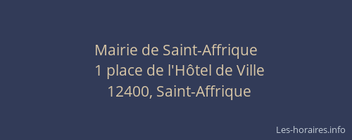 Mairie de Saint-Affrique
