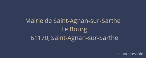 Mairie de Saint-Agnan-sur-Sarthe
