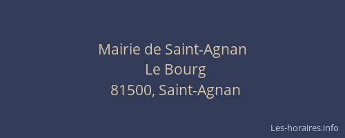 Mairie de Saint-Agnan