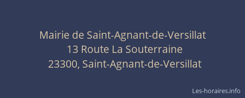 Mairie de Saint-Agnant-de-Versillat