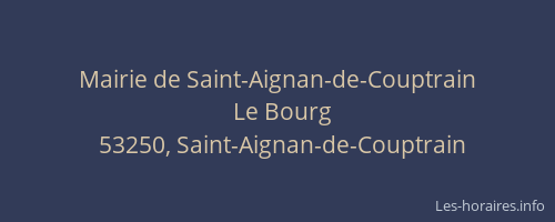 Mairie de Saint-Aignan-de-Couptrain