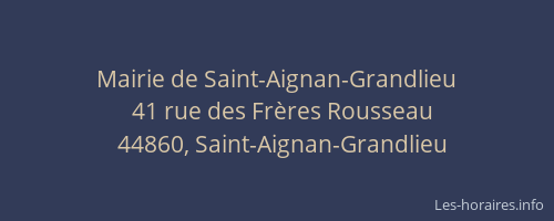 Mairie de Saint-Aignan-Grandlieu
