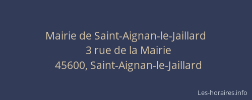 Mairie de Saint-Aignan-le-Jaillard