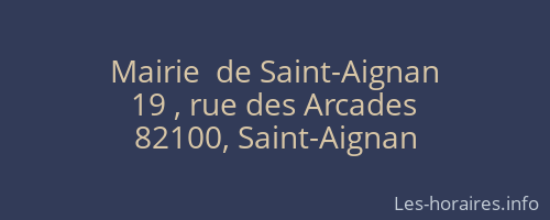 Mairie  de Saint-Aignan