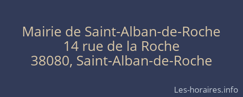 Mairie de Saint-Alban-de-Roche