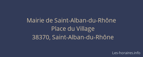 Mairie de Saint-Alban-du-Rhône